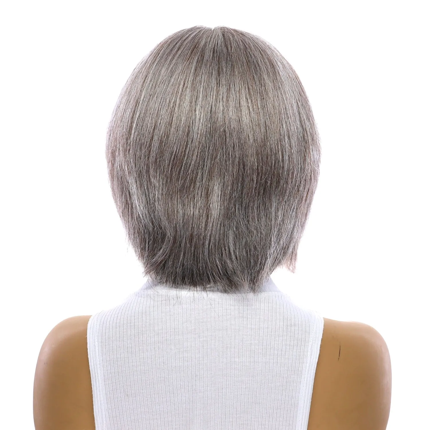 12" Halle Silk Top Wig Silver Fox