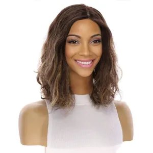 13" Victoria Silk Top Wig Dark Brown Balayage Wavy