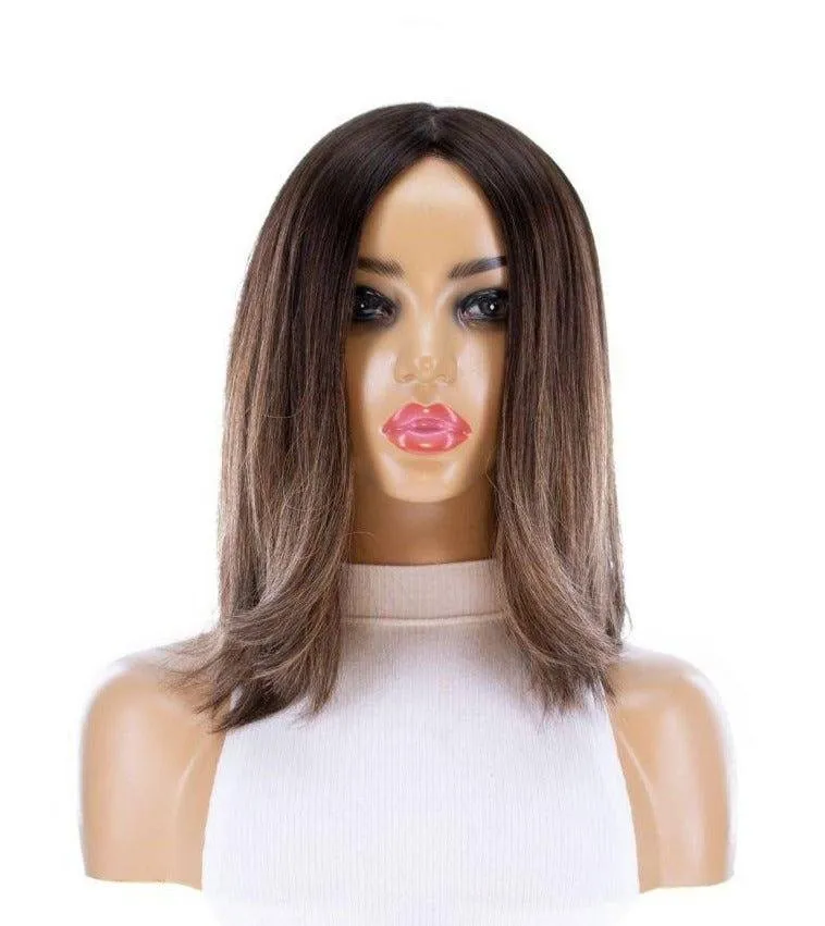 13" Victoria Silk Top Wig Dark Brown Balayage