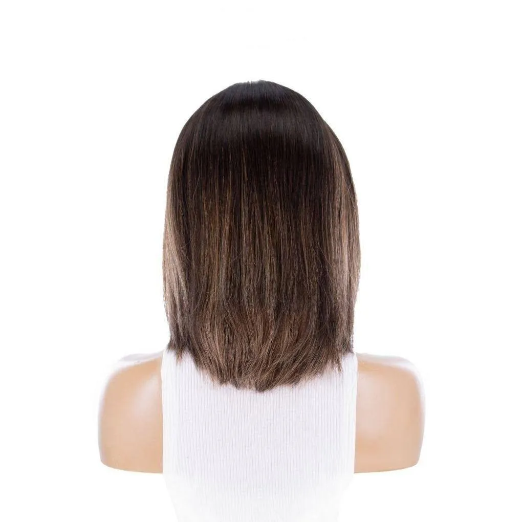 13" Victoria Silk Top Wig Dark Brown Balayage