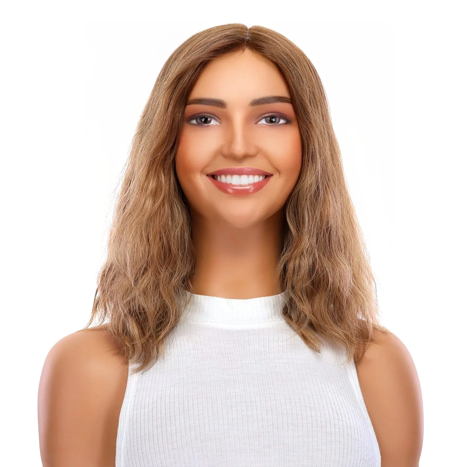 13" Victoria Silk Top Wig Light Brown Babylight Wavy