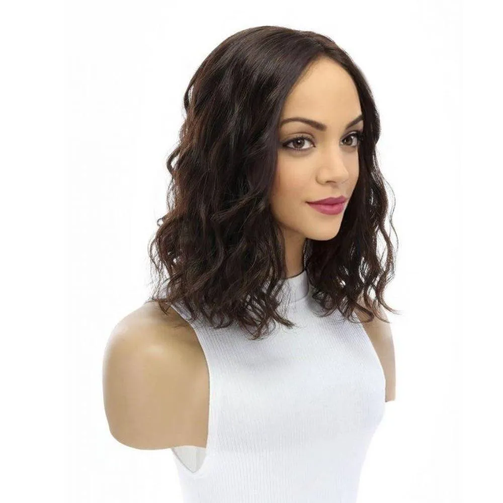 14" Emerald Silk Top Topper Dark Brown Wavy