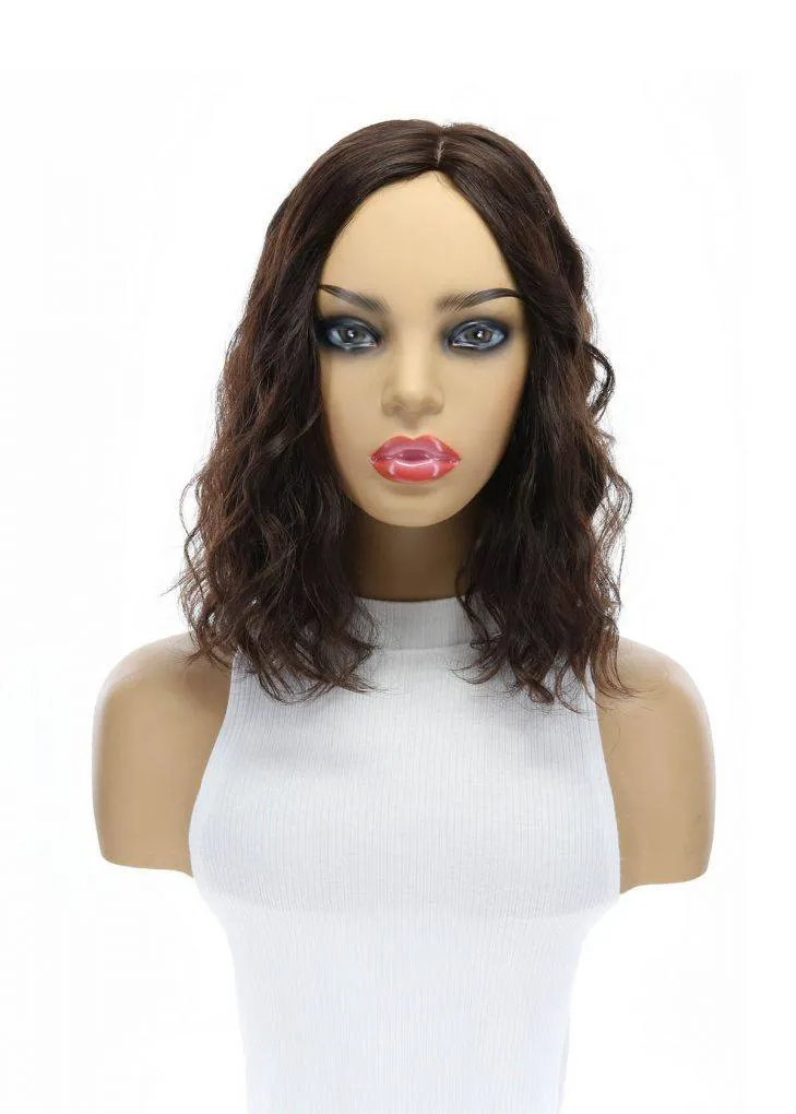 14" Emerald Silk Top Topper Dark Brown Wavy