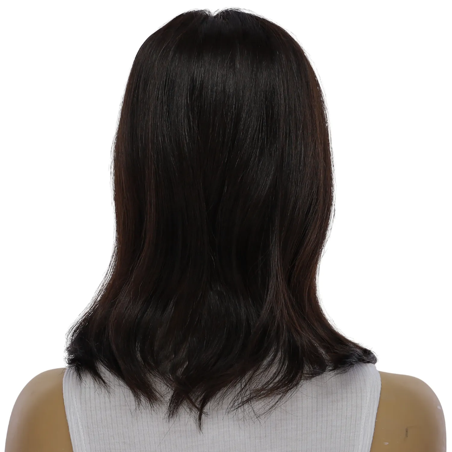 14" Emerald Silk Top Topper Natural Black