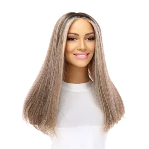18" Emerald Silk Top Topper Ashy Blonde with Highlights