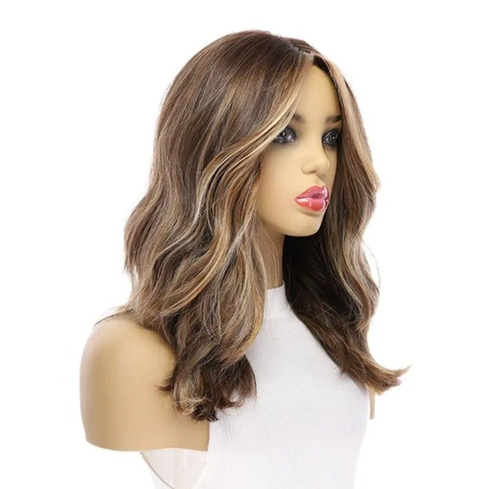 18" Luxe Silk Top Wig #Medium Brown w/ Balayage