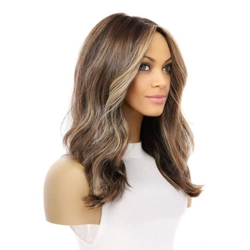 18" Luxe Silk Top Wig #Medium Brown w/ Balayage