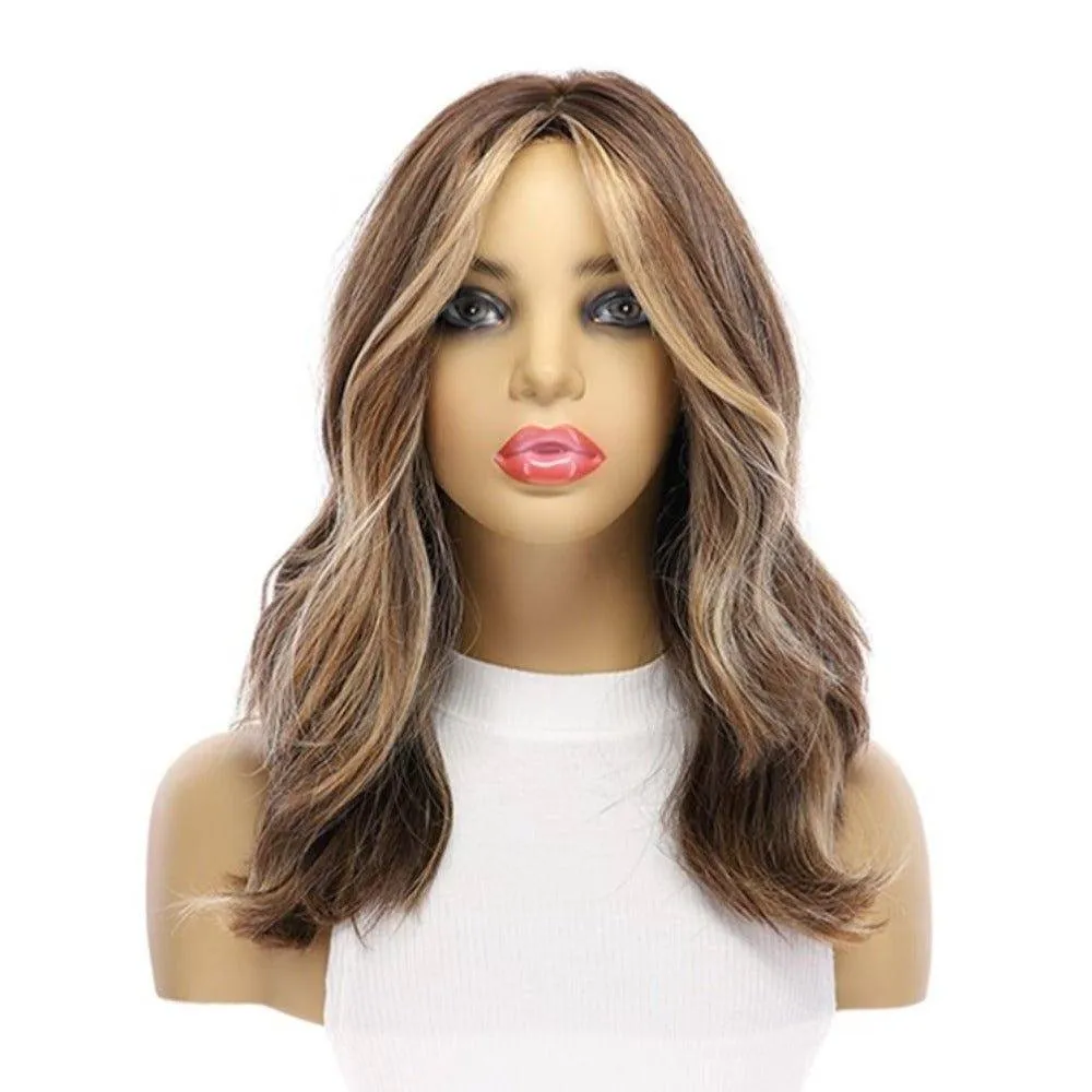 18" Luxe Silk Top Wig #Medium Brown w/ Balayage