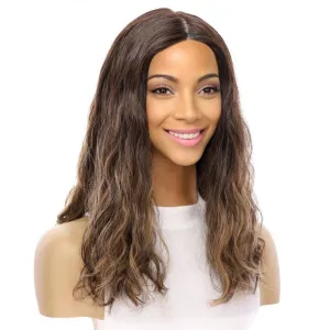 19" Nicole Silk Top Wig Dark Brown Balayage Wavy