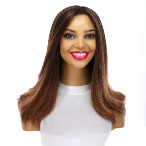 19" Nicole Silk Top Wig Dark Brown Ombre