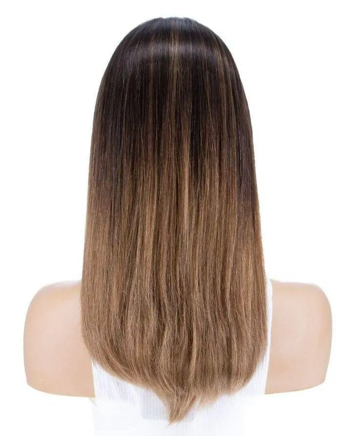 19" Nicole Silk Top Wig Medium Brown Ombre