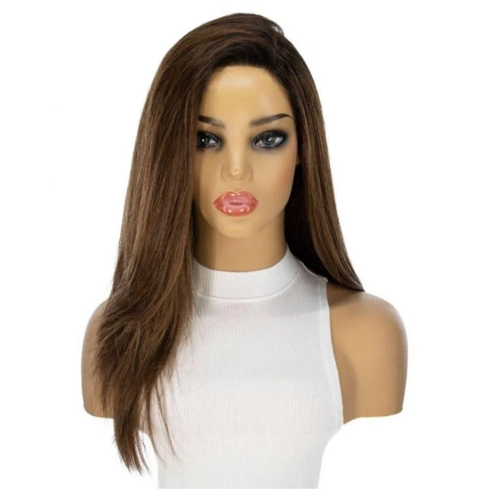 22" Reese Silk Top Wig Medium Brown Balayage