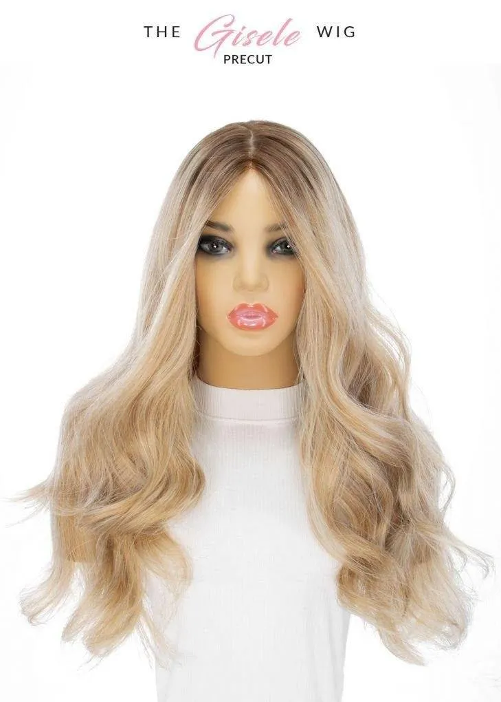 24" Gisele Silk Top Wig Ash Blonde w/ Rooting