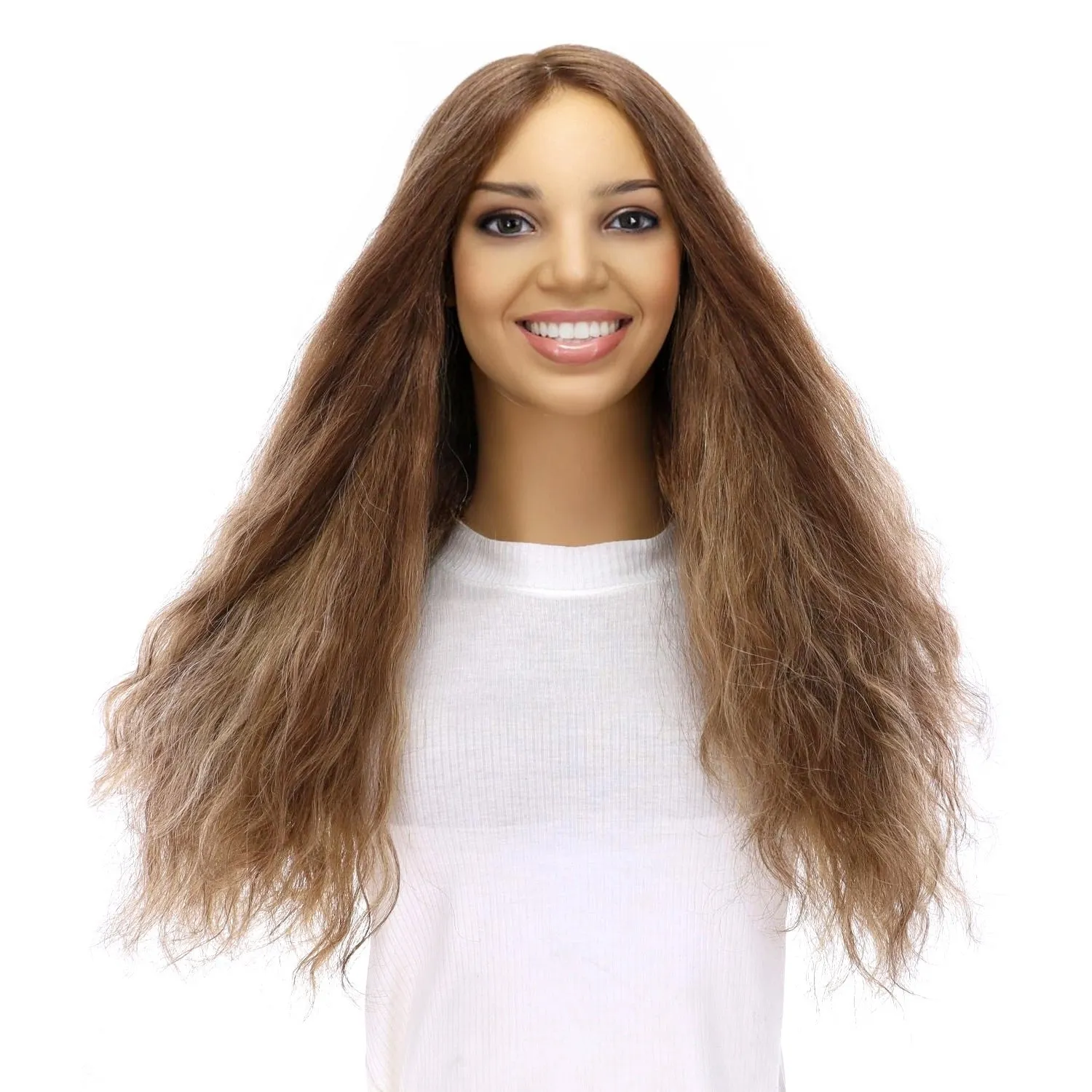 24" Gisele Silk Top Wig Light Brown Babylight Wavy