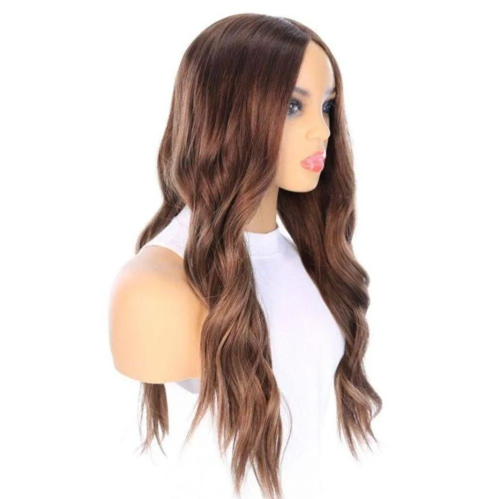 26" Amber Silk Top Wig Medium Brown Babylight