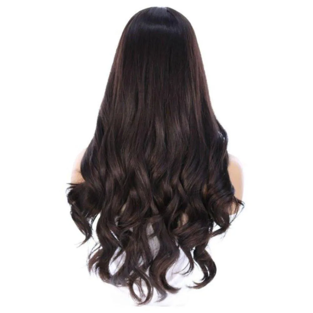 26" Amber Silk Top Wig Soft Black