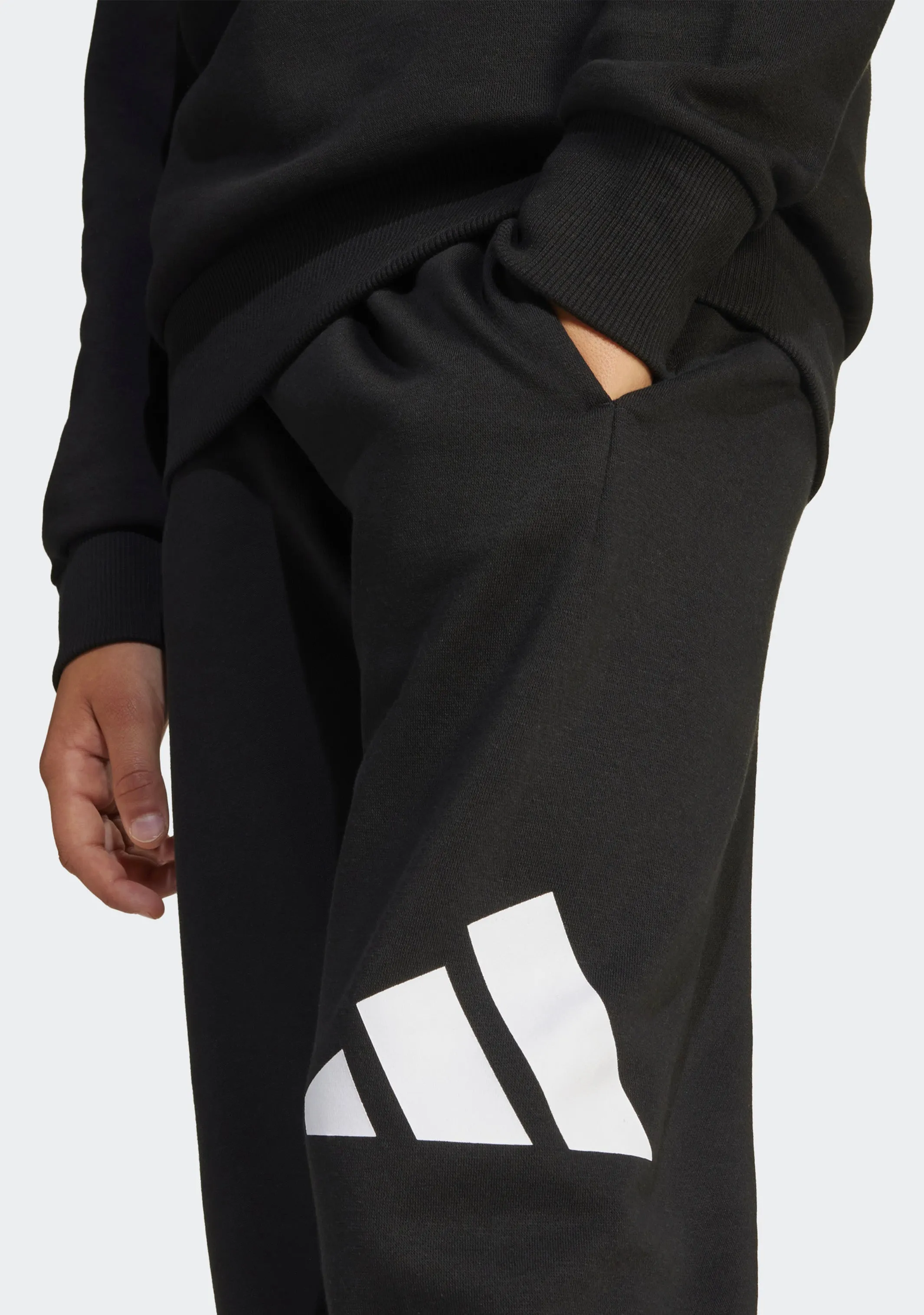 Adidas Kids' Big Logo Fleece Joggers and Crew Top Set