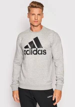 Adidas Mens Big Logo Sweatshirt Gray