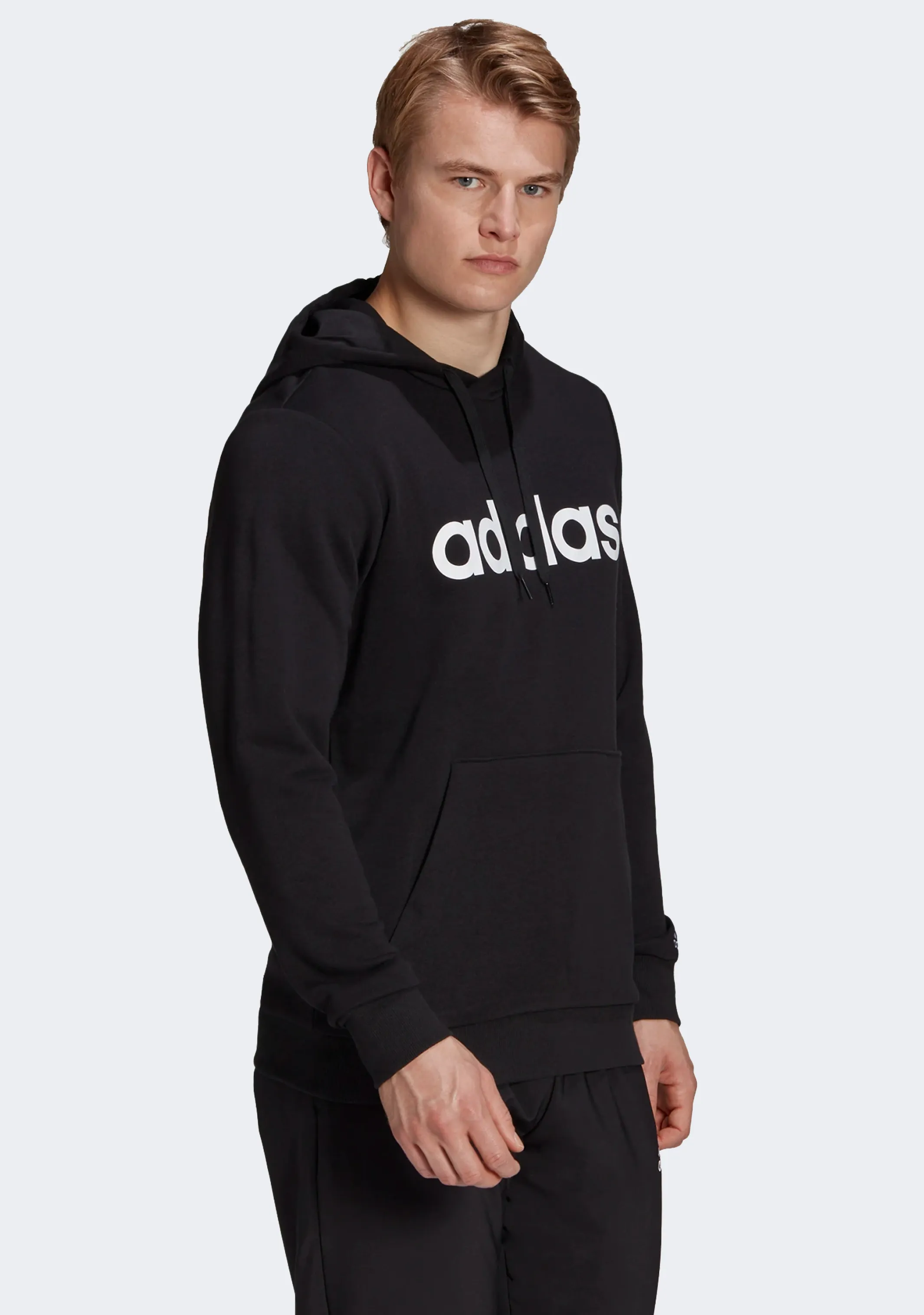Adidas Mens Linear Logo Full Length Hoodie