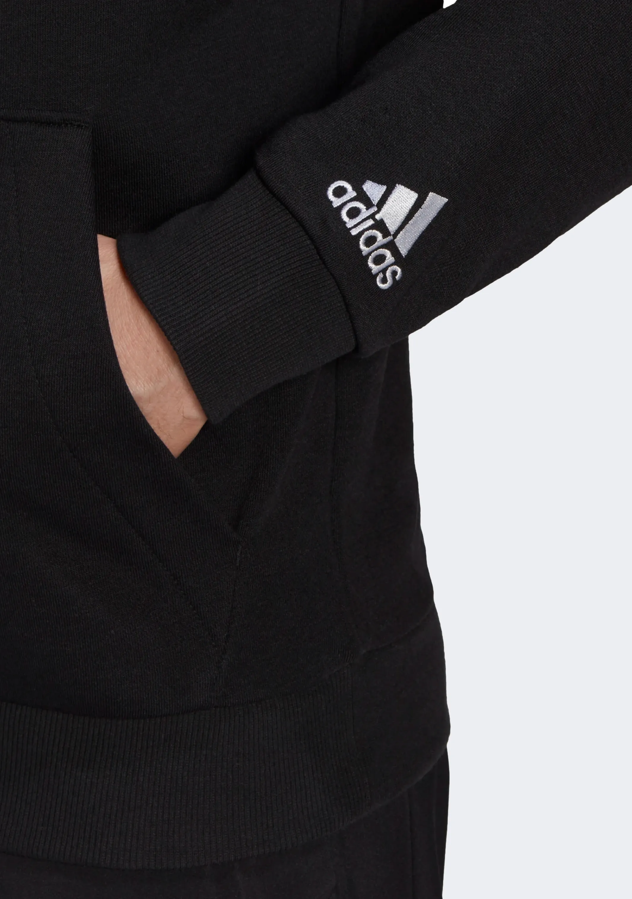 Adidas Mens Linear Logo Full Length Hoodie
