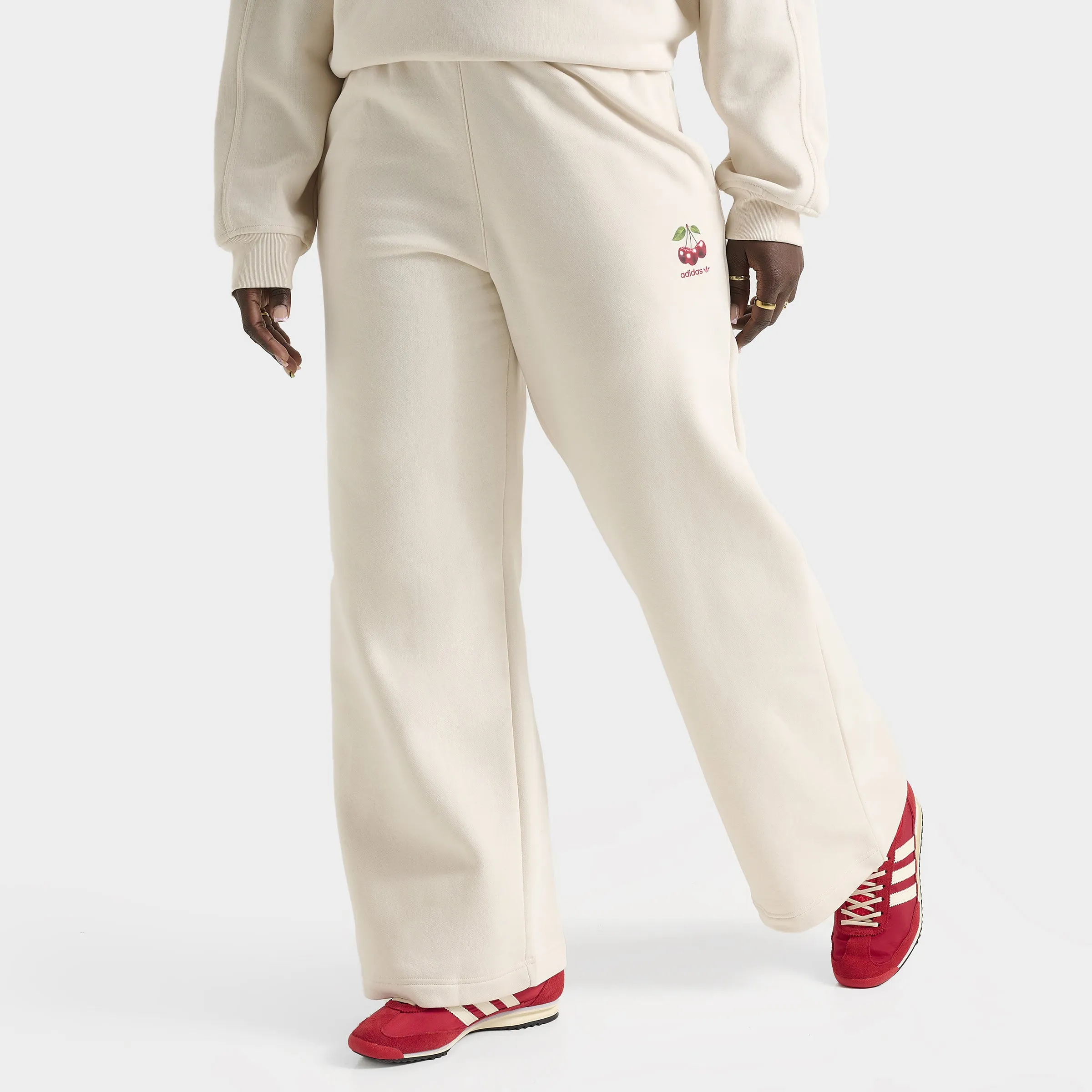 adidas Women's Cherry Wide Leg Pants / Wonder White