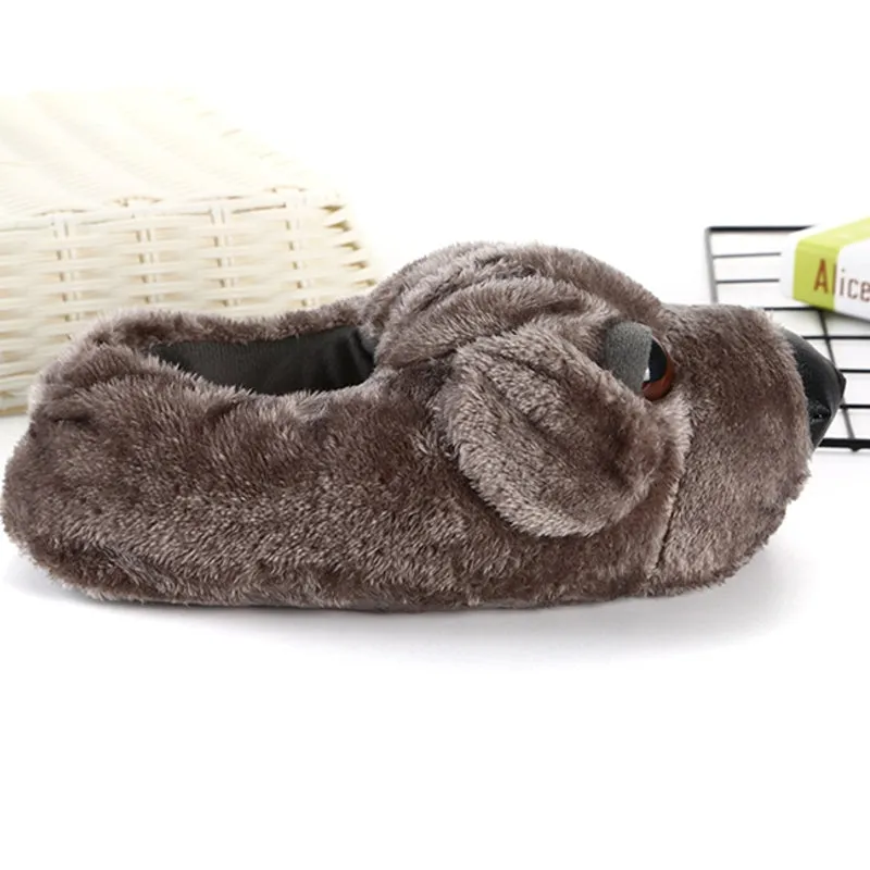 Animal Slippers Lucky Big Eye Dog Indoor Home Winter Slippers UGG Style