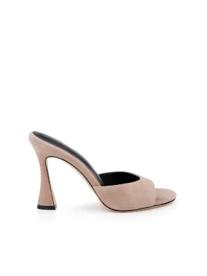 Avery Suede Peep-Toe Mule