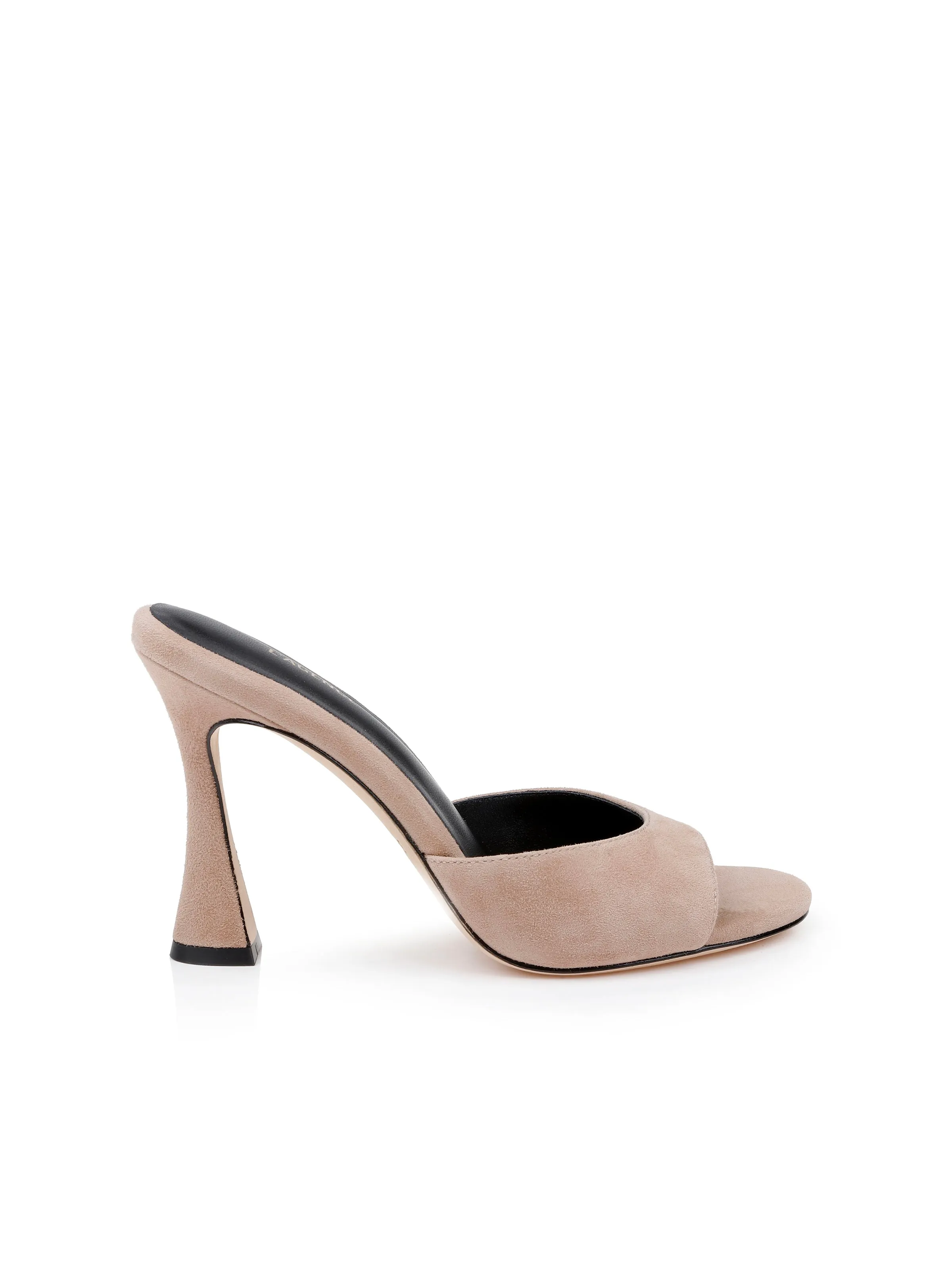 Avery Suede Peep-Toe Mule