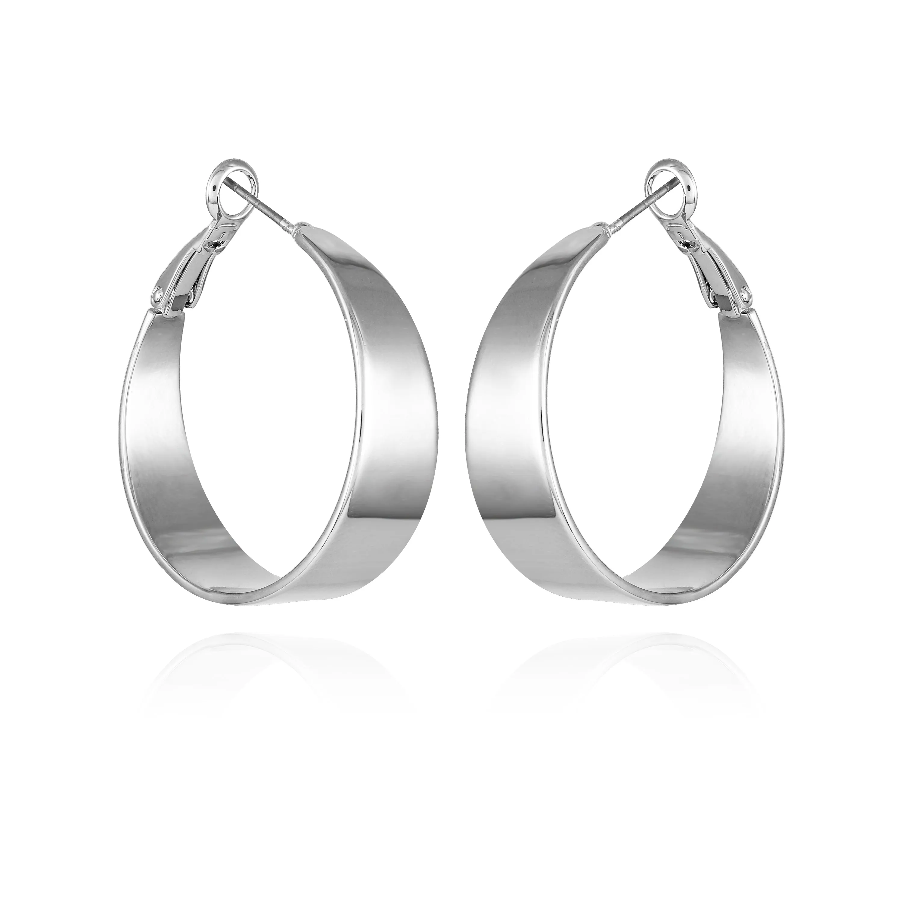 Band Thick Hoop Earrings