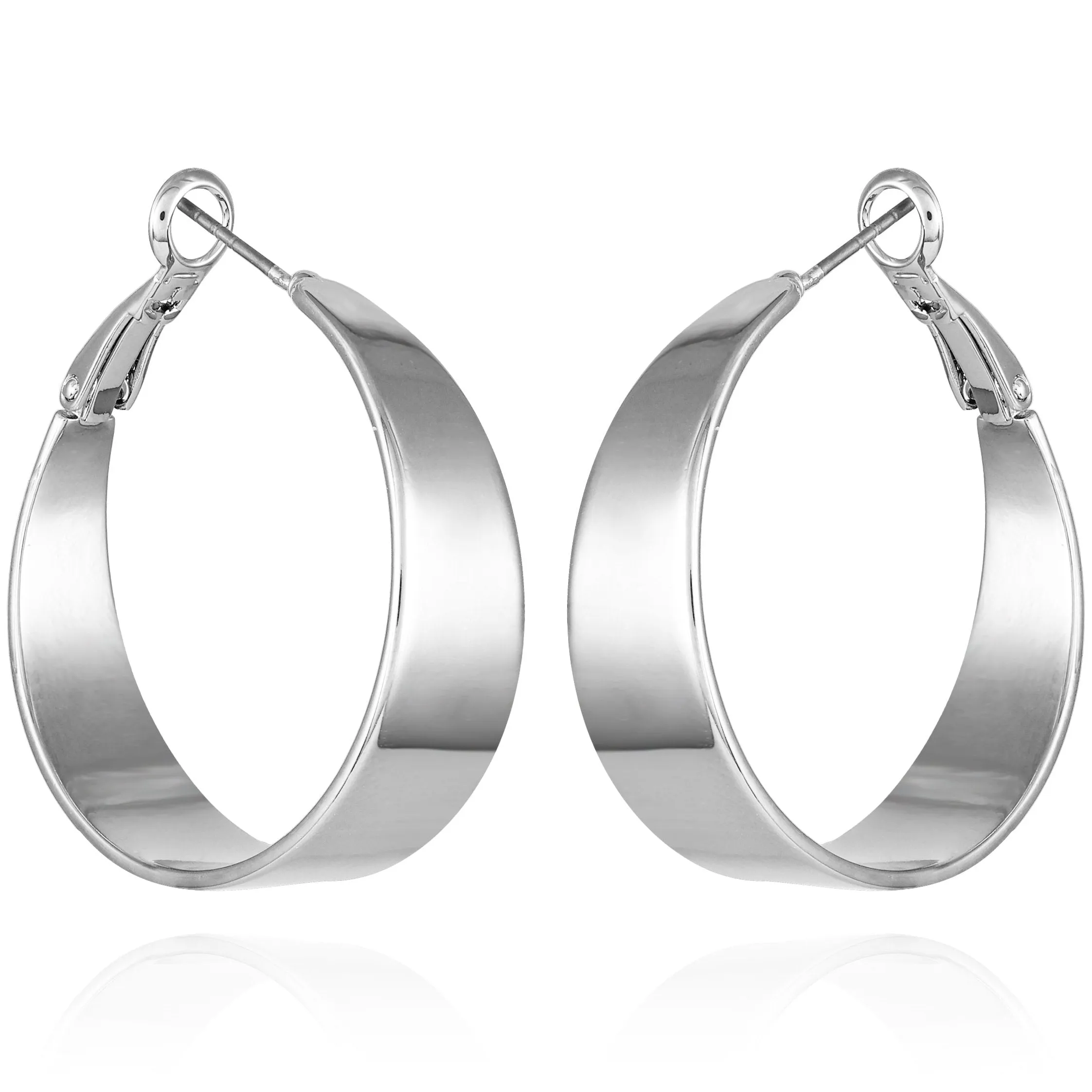Band Thick Hoop Earrings