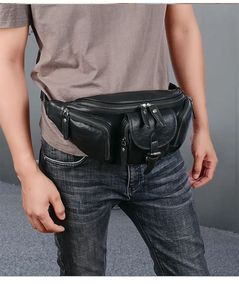 Big Size Leather Chest Bag Waist