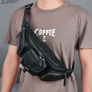 Big Size Leather Chest Bag Waist