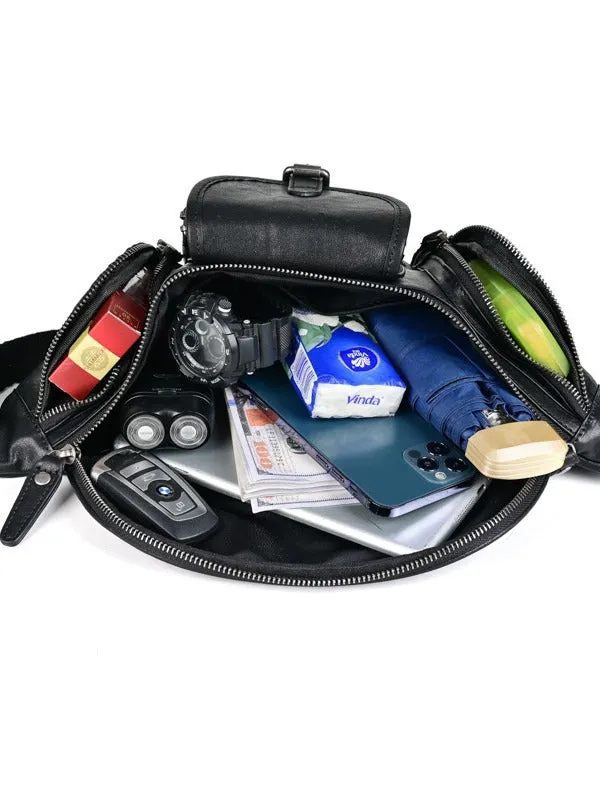 Big Size Leather Chest Bag Waist