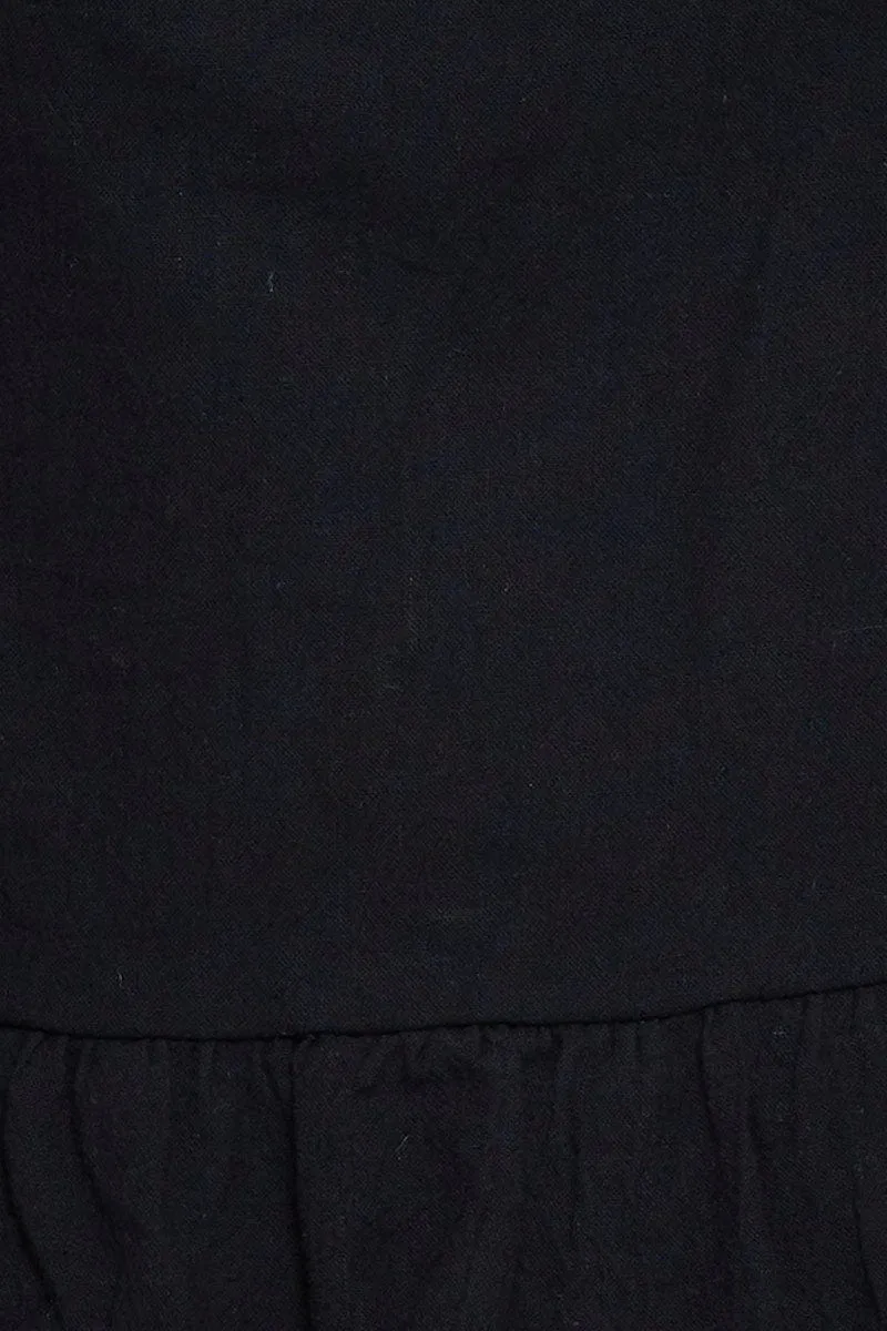 Black Peplum Top Sleeveless