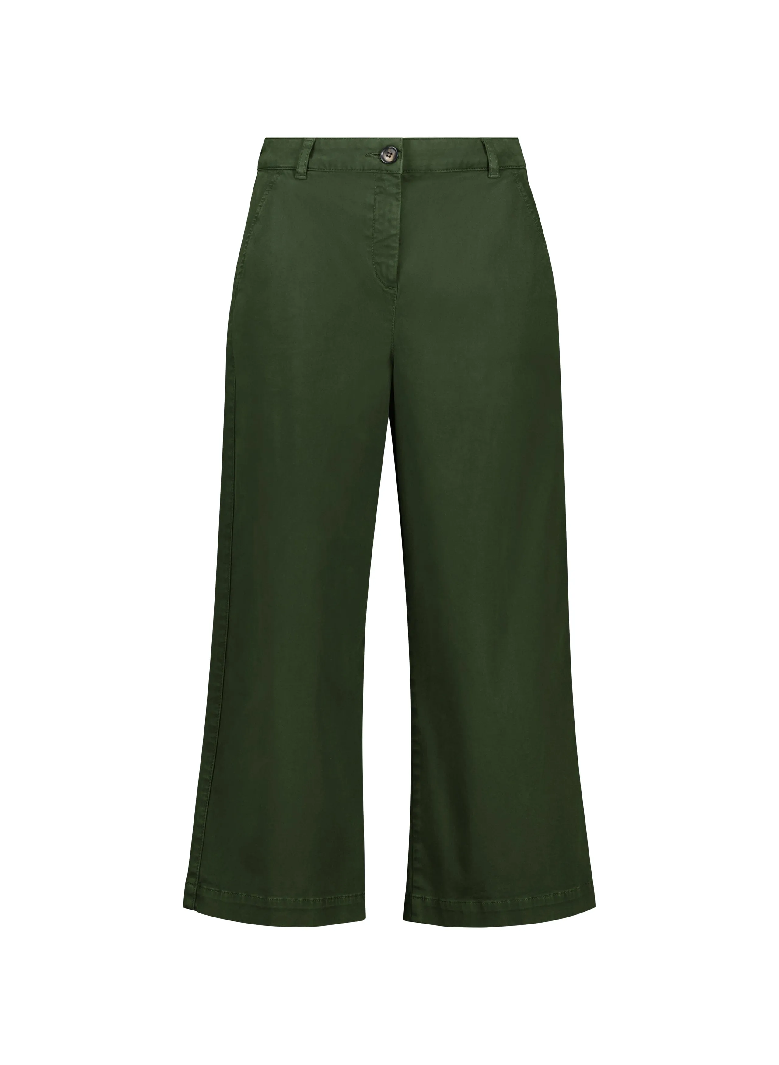 Brielle Organic Cotton Wide Leg Trousers | Deep Khaki