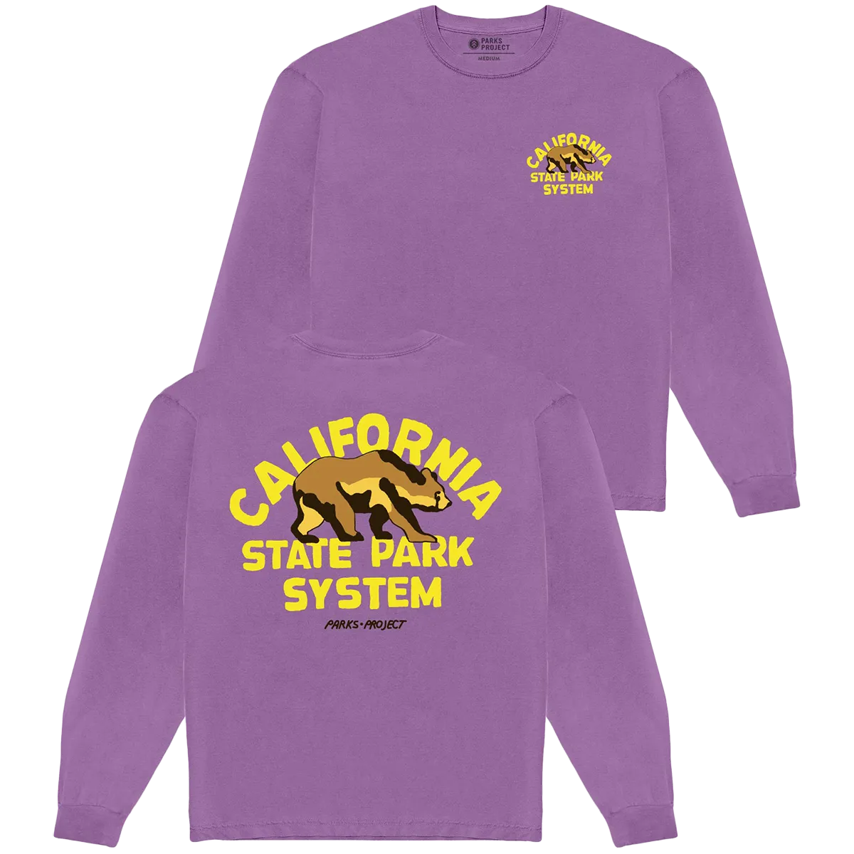 California State Park System Vintage Bear Logo Long Sleeve Tee