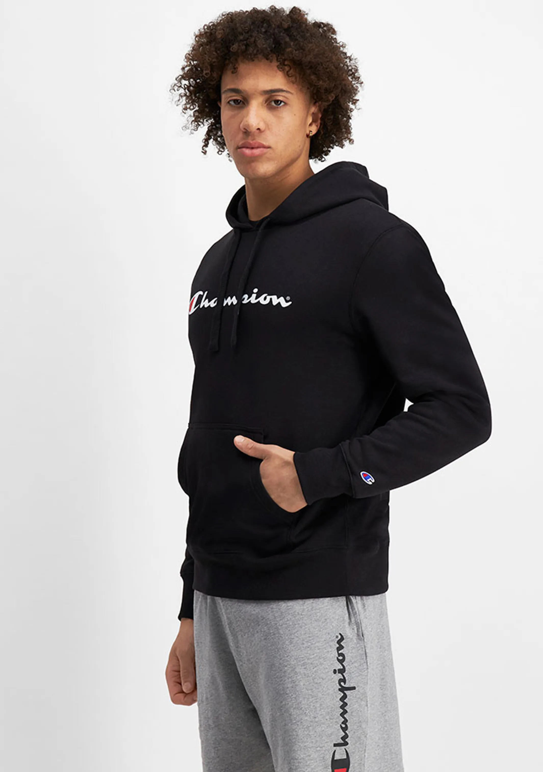 Champion Men’s Script Hoodie Black