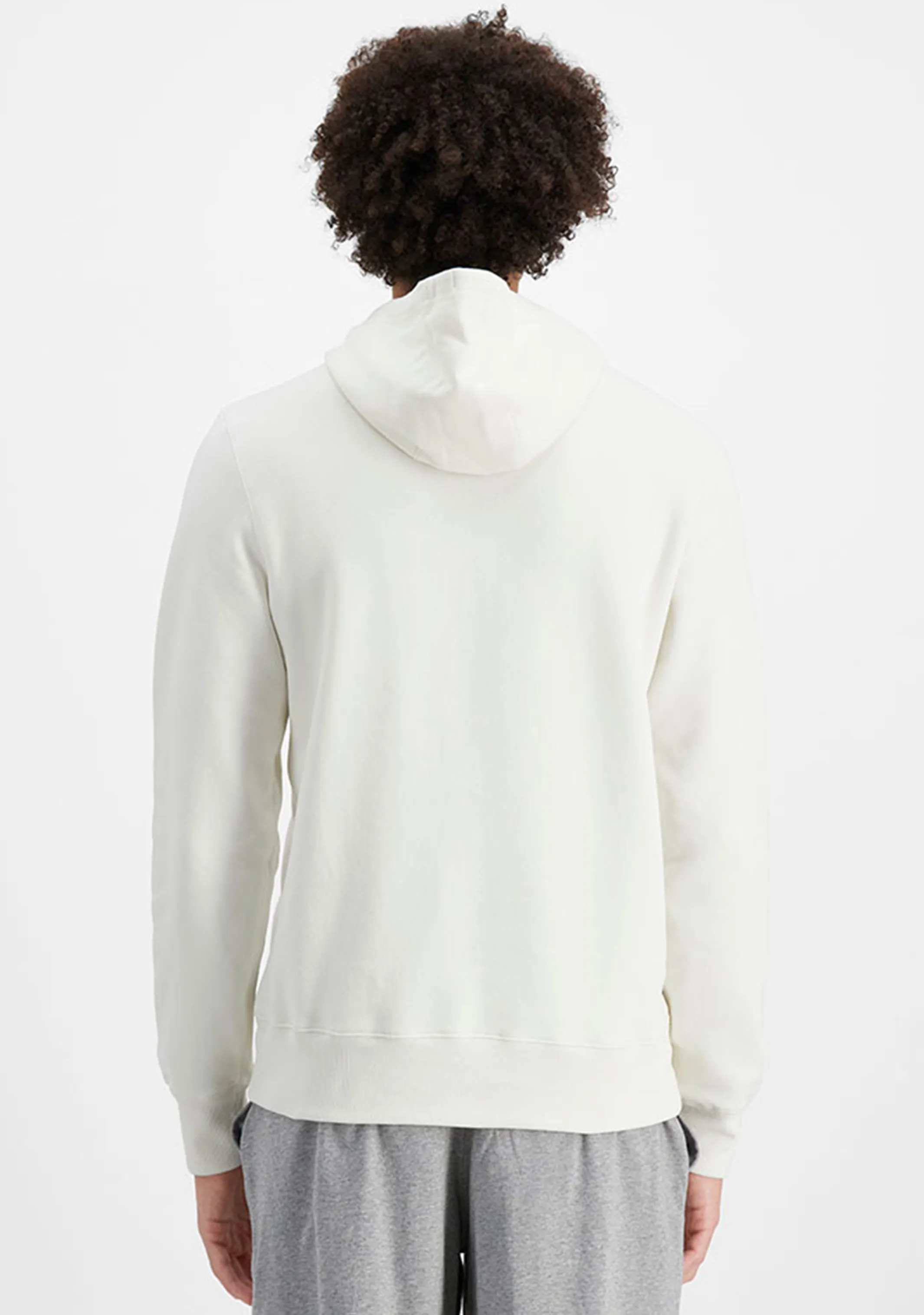 Champion Mens Script Hoodie Mascarpone