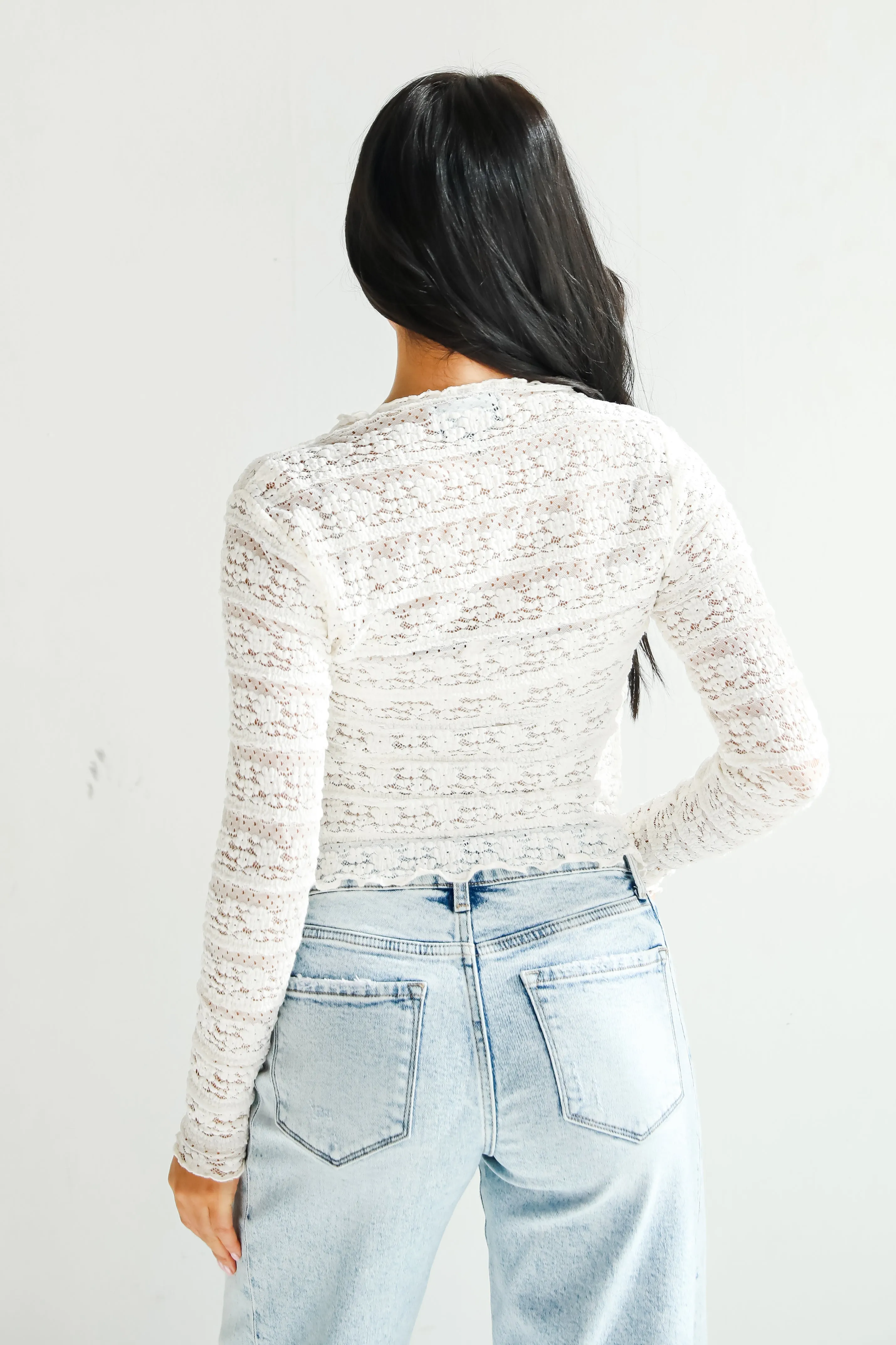 Daily Affection Cream Lace Top