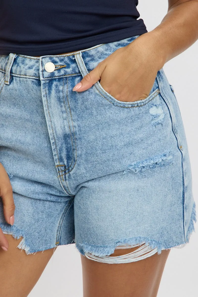 Denim Jorts High Rise