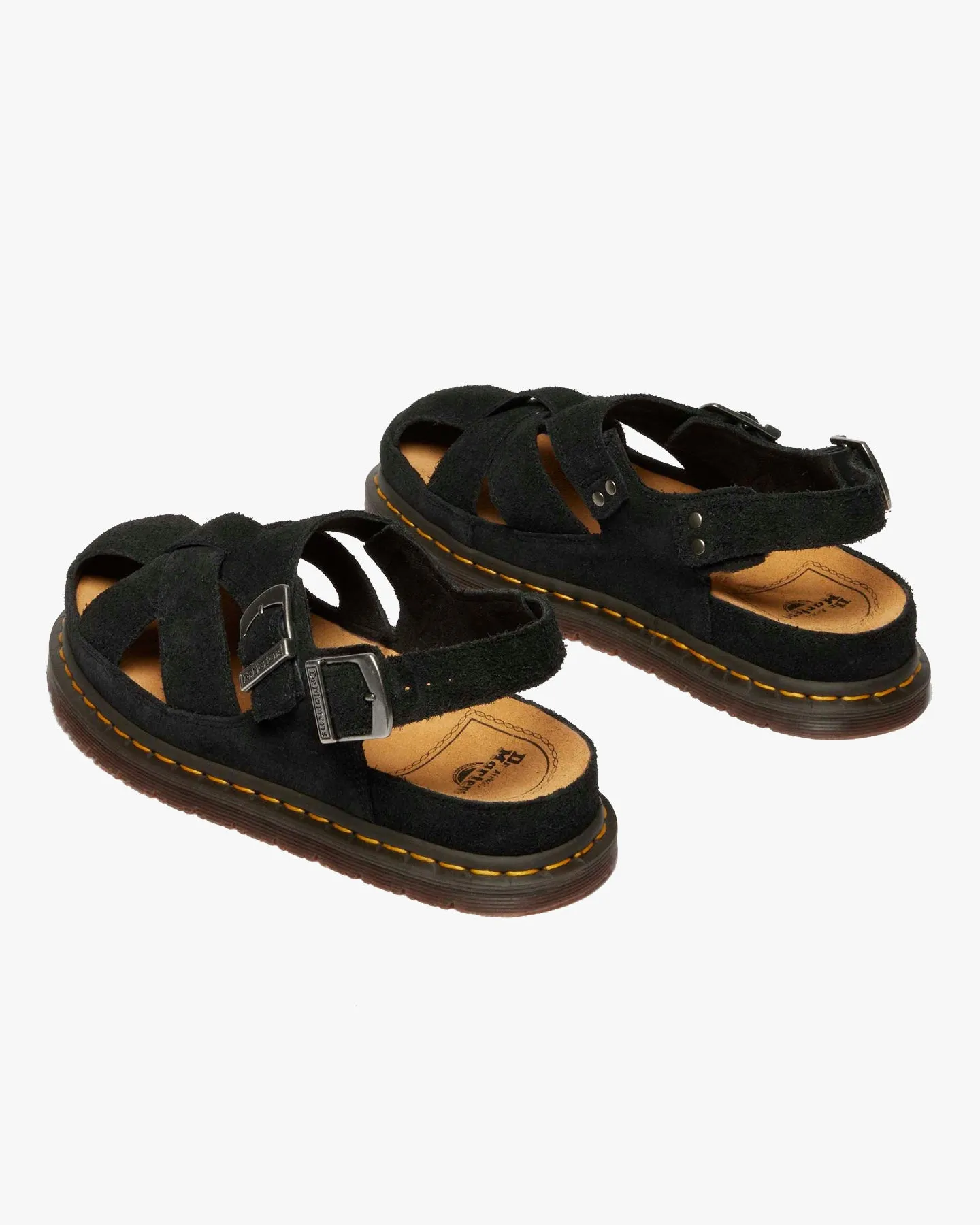 Dr Martens Archive Plush Suede Fisherman Sandals - Black