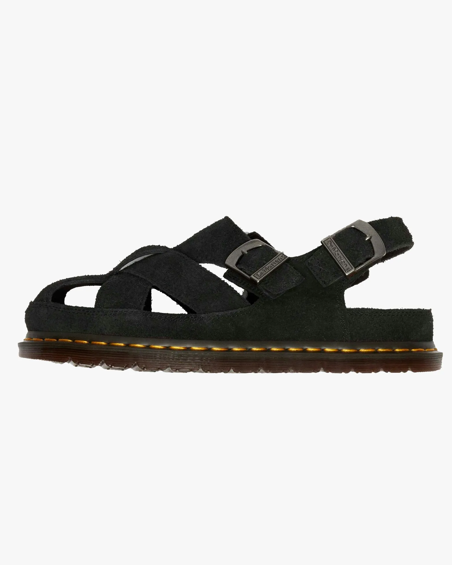 Dr Martens Archive Plush Suede Fisherman Sandals - Black