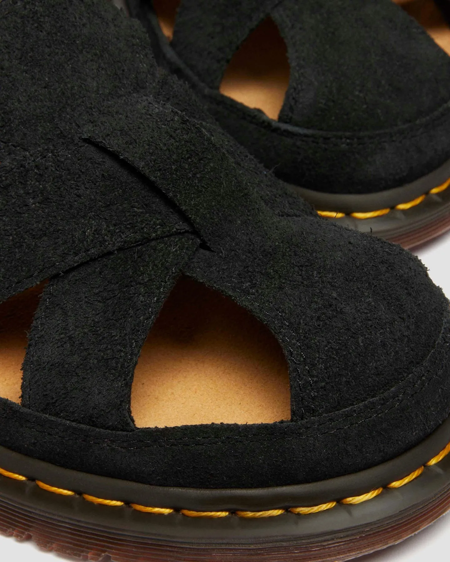 Dr Martens Archive Plush Suede Fisherman Sandals - Black