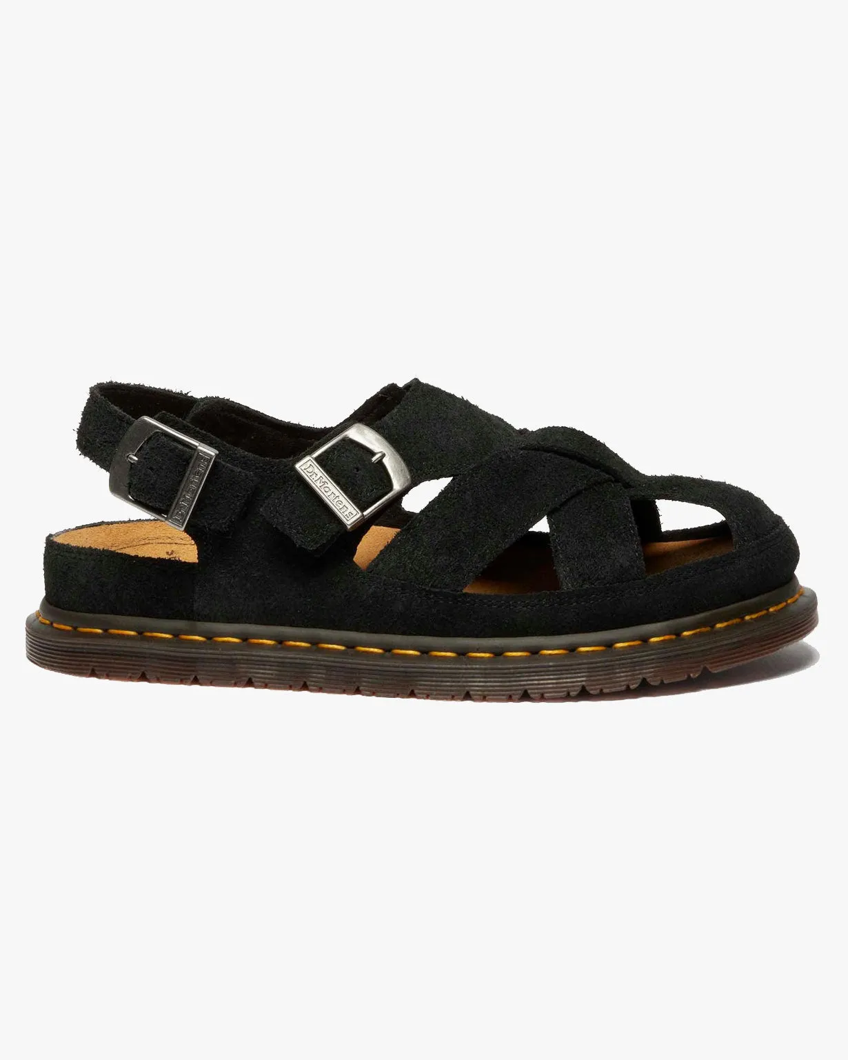 Dr Martens Archive Plush Suede Fisherman Sandals - Black