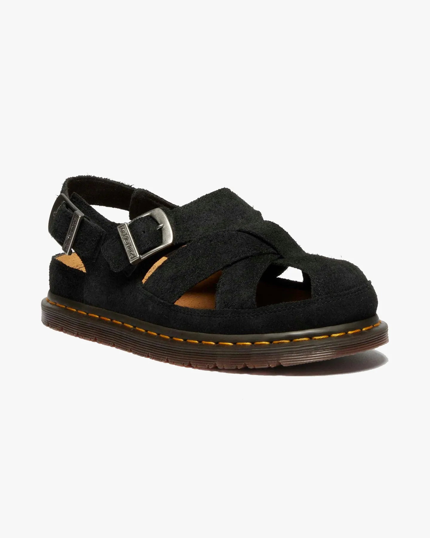 Dr Martens Archive Plush Suede Fisherman Sandals - Black