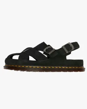 Dr Martens Archive Plush Suede Fisherman Sandals - Black