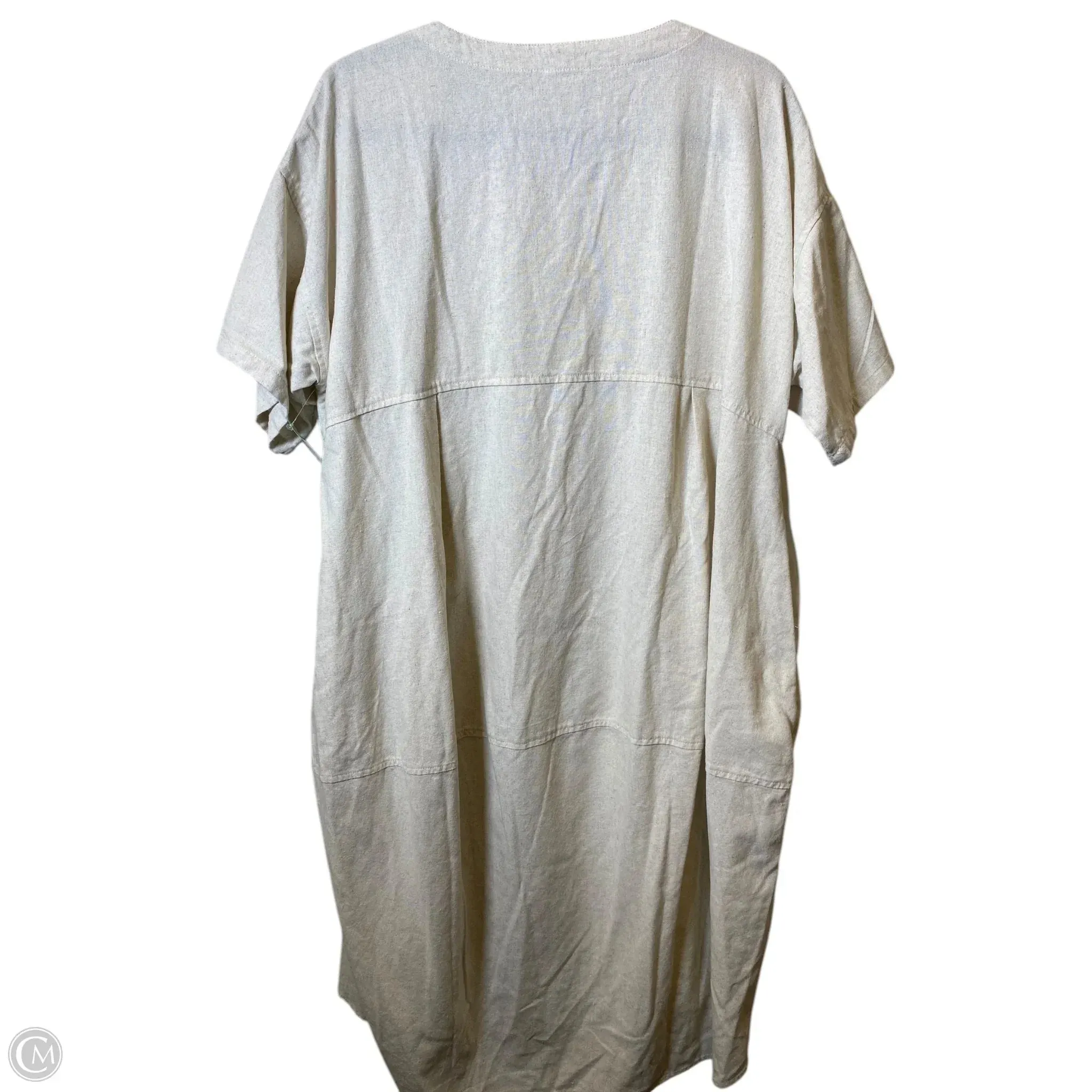 Dress Casual Midi By Cmc In Tan, Size: Xl