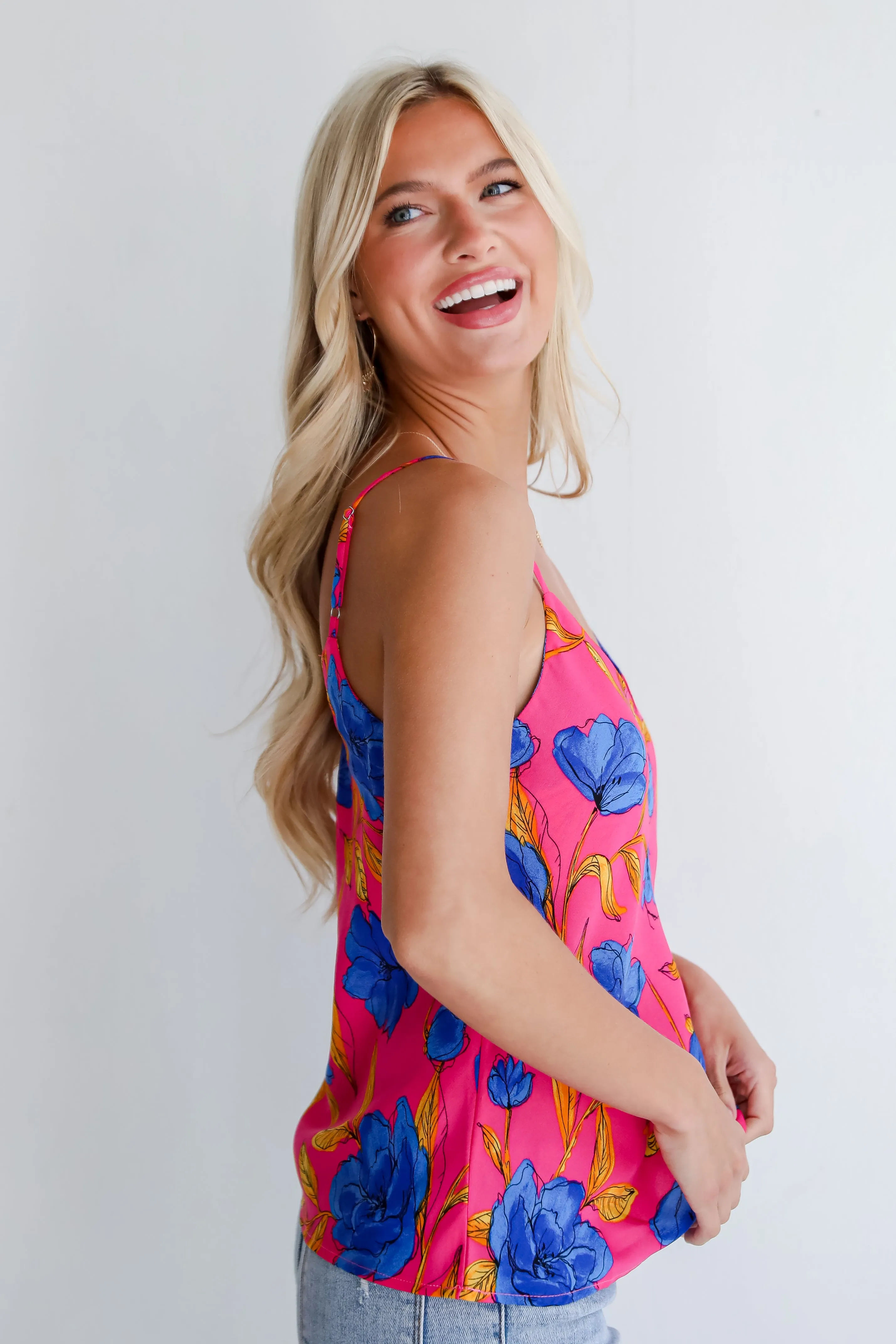 FINAL SALE - Destination Beauty Floral Tank - DU DEAL