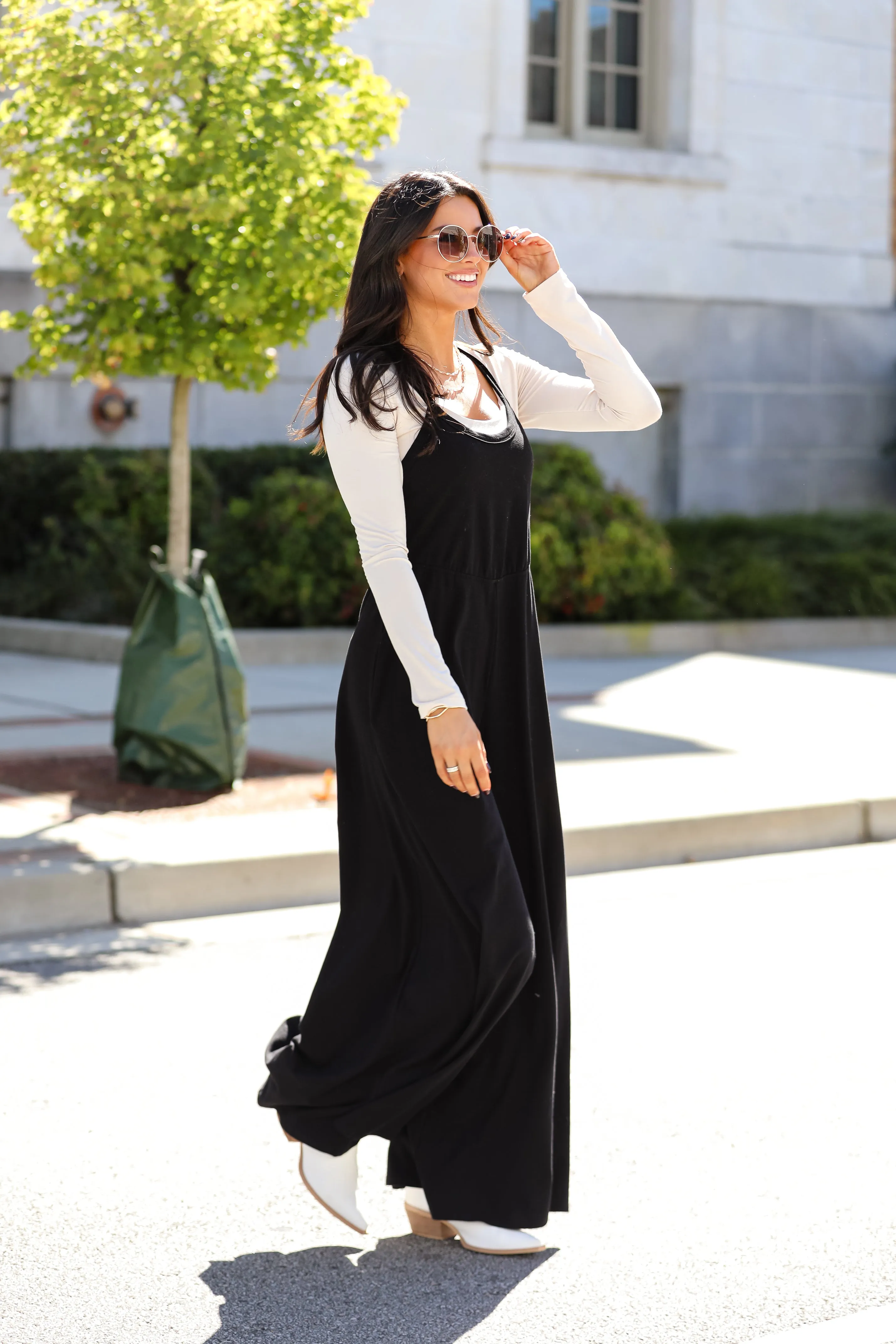 FINAL SALE - Irresistible Feelings Black Wide Leg Jumpsuit