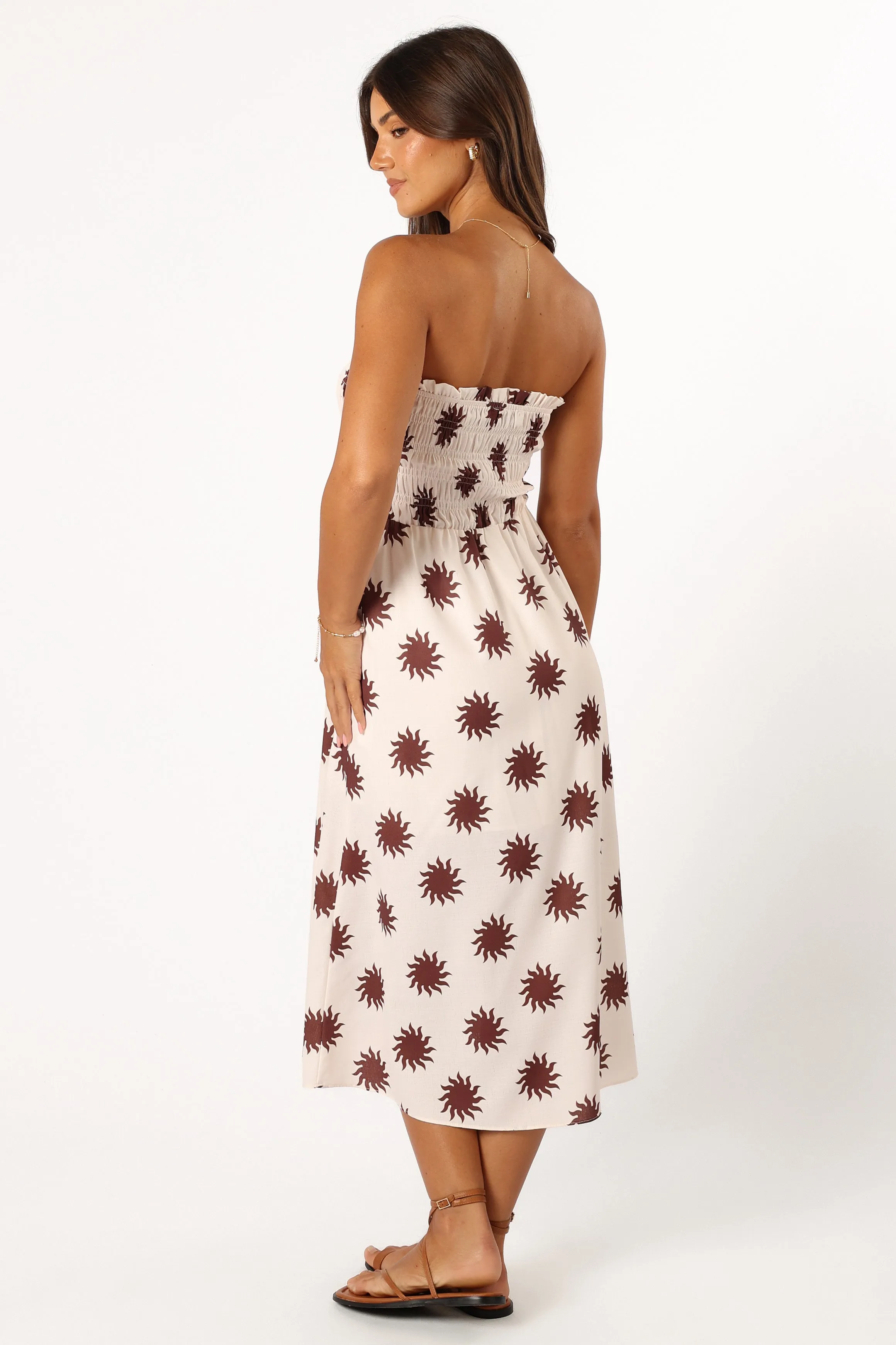 Gene Strapless Midi Dress - Cream